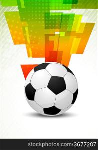 Bright background with soccer ball