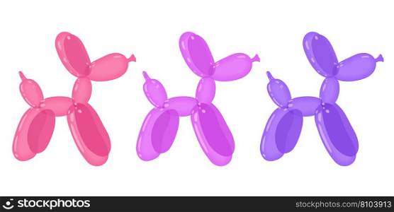Bright balloon dogs isolated Royalty Free Vector Image