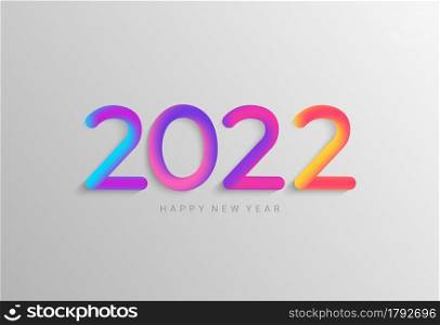 Bright banner for 2022 new year.Happy greeting card for your seasonal holidays flyers, congratulations and posters. Colorful numbers with wishing great holidays. Vector illustration.. Bright banner for 2022 new year.
