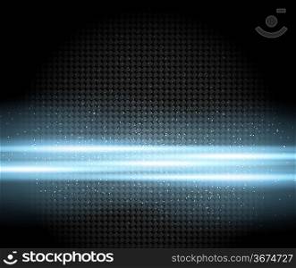 Bright black background with blue horizontal rays