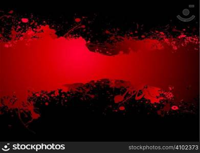 Bright blood red ink banner with room to add your own text