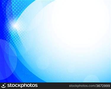 Bright blue background. Abstract illustration