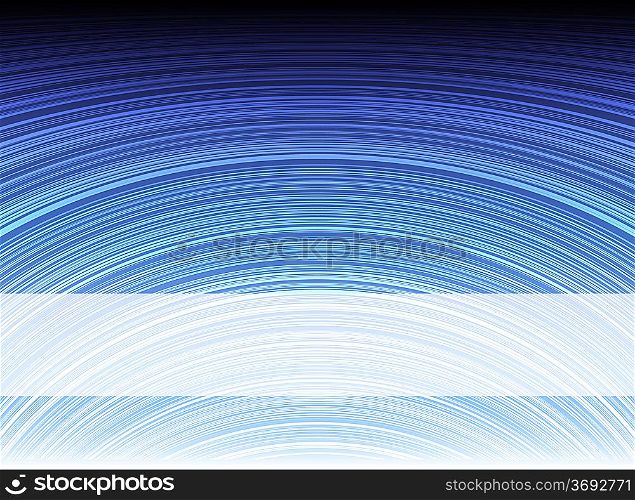 Bright blue background with lines. Abstract illustration
