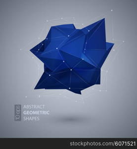 Bright blue Polygon geometry shape. Vector illustration. Bright blue Polygon geometry shape. Vector illustration EPS10