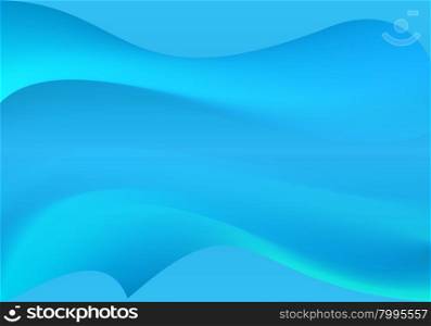 Bright blue tone vector waves abstract background