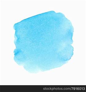 Bright blue watercolor spot