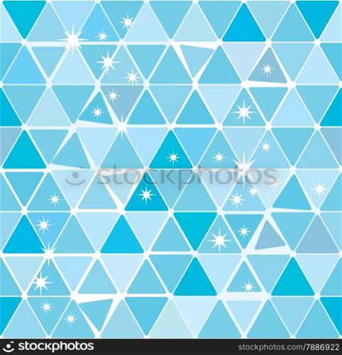 Bright blue winter triangle decorative background vector seamless pattern EPS-8