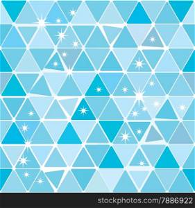 Bright blue winter triangle decorative background vector seamless pattern EPS-8