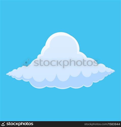 Bright cloud icon. Cartoon of bright cloud vector icon for web design isolated on white background. Bright cloud icon, cartoon style