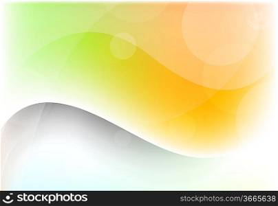 Bright color background with waves and circle