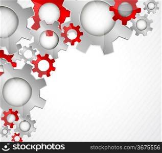 Bright color tech background with gears