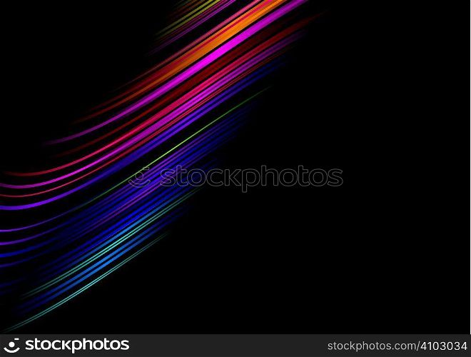 bright colorful background on black with a rainbow effect