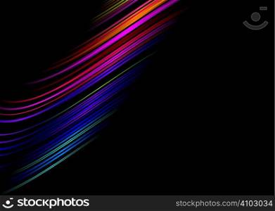 bright colorful background on black with a rainbow effect