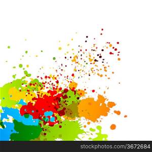 Bright colorful background with splashes of paint
