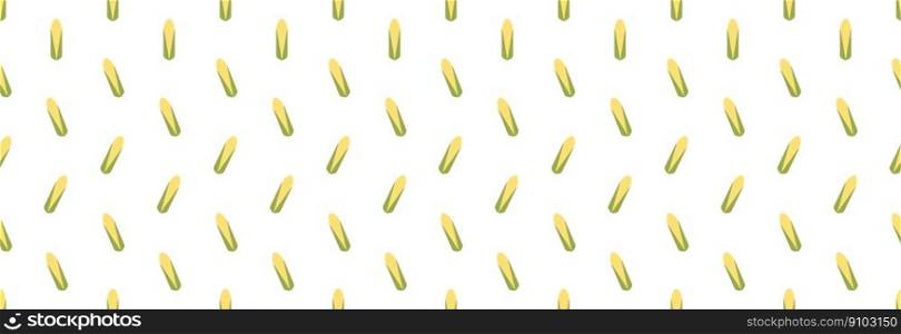 Bright corn scattered on a white background. Corn seamless background.