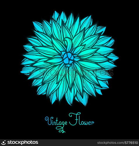 Bright Dahlia Flower Isolated for design. Vector Illustration.. Bright Dahlia Flower Isolated for design.