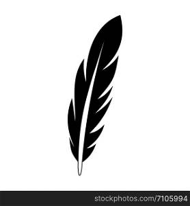 Bright feather icon. Simple illustration of bright feather vector icon for web design isolated on white background. Bright feather icon, simple style