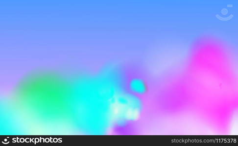 Bright fog effect, realistic colourful steam texture. Vibrant colours. Vector illustration for your design.