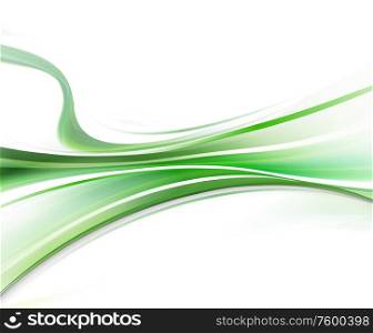 Bright green and white vector modern futuristic background with abstract waves and gradient