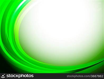 Bright green background. Abstract illustration with stripes