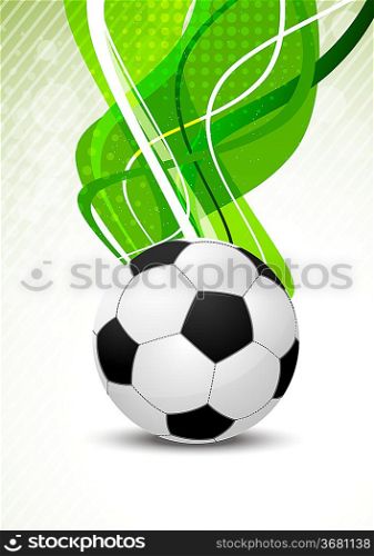 Bright green background with ball