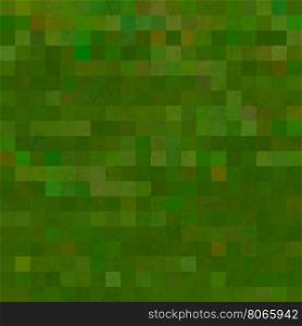 Bright green pixelated grass, background seamless pattern