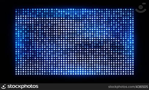Bright led projection screen. Cinema and entertainment vector display. Vivid bright spotlight for concert, shine projection illustration. Bright led projection screen. Cinema and entertainment vector display