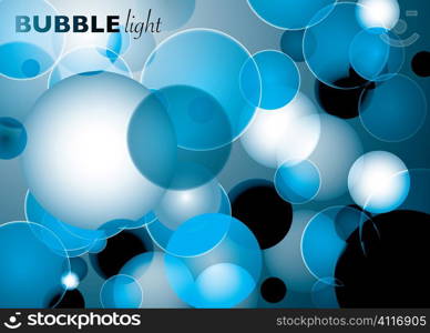 bright light abstract background with bubbles of blue color