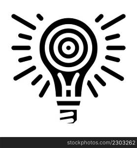 bright light bulb glyph icon vector. bright light bulb sign. isolated contour symbol black illustration. bright light bulb glyph icon vector illustration