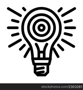 bright light bulb line icon vector. bright light bulb sign. isolated contour symbol black illustration. bright light bulb line icon vector illustration