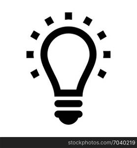 Bright lighting bulb, icon on isolated background