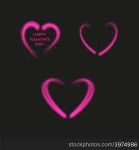 Bright neon heart. Heart sign on dark transparent background. Neon glow effect. Vector. eps 10.. Bright neon heart. Heart sign on dark transparent background. Neon glow effect. Vector