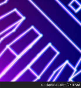 Bright neon lines abstract background with retro computer technology 80s style for party posters