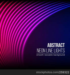 Bright neon lines background with 80s style