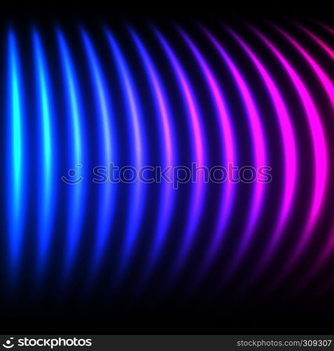 Bright neon lines background with 80s style