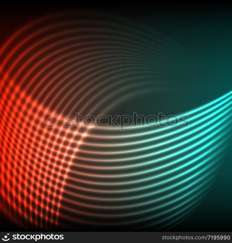 Bright neon lines background with 80s style