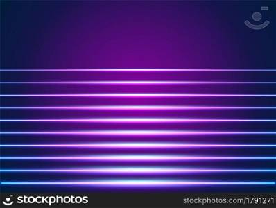 Bright neon lines background with 80s style laser rays
