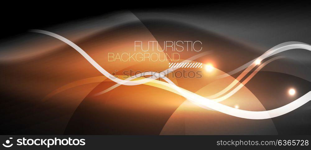 Bright neon lines wave. Bright neon lines wave, motion light trail concept, techno modern art