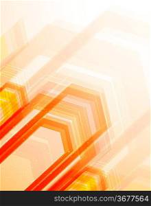 Bright orange background. Abstract illustration