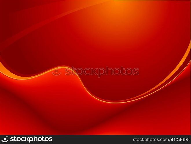 Bright orange colored illustrated abstract background with copyspace