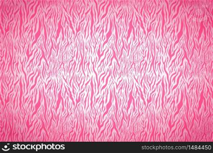 Bright pink cartoon tiger skin pattern on white, wide detailed background. Pink cartoon tiger skin pattern on white, wide detailed background