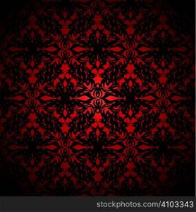bright red and black abstract floral inspired wallpaper background