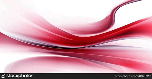 Bright red and white vector modern futuristic background with abstract waves