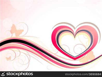 Bright red background with heart