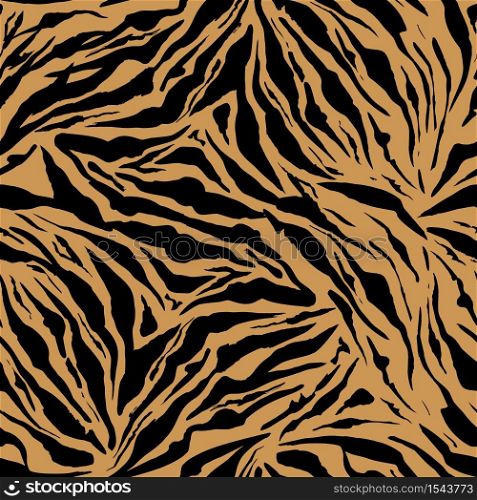 Bright Safari pattern background, tiger animal skin print, vector seamless design. African safari leopard animal fur pattern with black spots background, modern decoration. Bright Safari pattern background tiger animal skin
