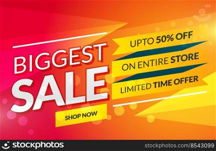 bright sale banner for marketing and promotion