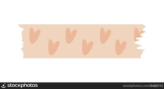 Bright scandi vector border washi pattern with hearts. Stylized scotch tape cute kids doodle banner. Scandinavian playful style deco ribbon trim. Decorative modern elements.. Bright scandi vector border washi pattern with hearts. Stylized scotch tape cute kids doodle banner. Scandinavian playful style deco ribbon trim. Decorative modern elements