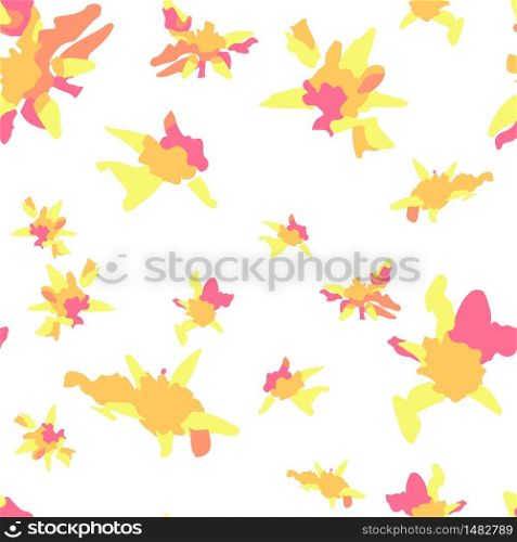 bright seamless pattern with abstract flowers