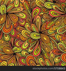 Bright seamless texture with flowers. Vector illustration.
