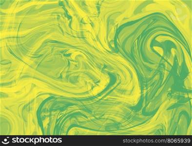Bright splash of green and yellow paint, horizontal abstract background a4 size